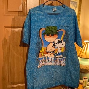 Large camp snoopy cedar point T-shirt tie dye looking never worn